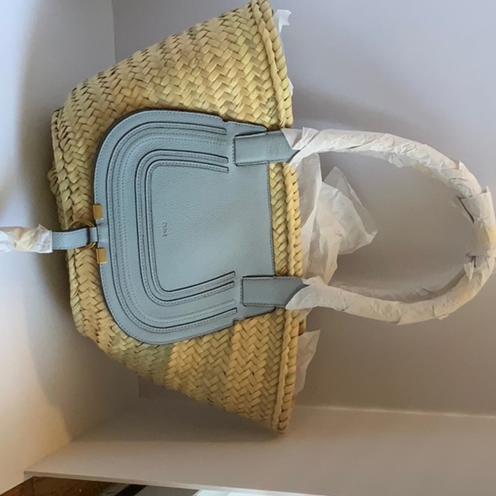 Chloe Medium Marcie Leather Raffia